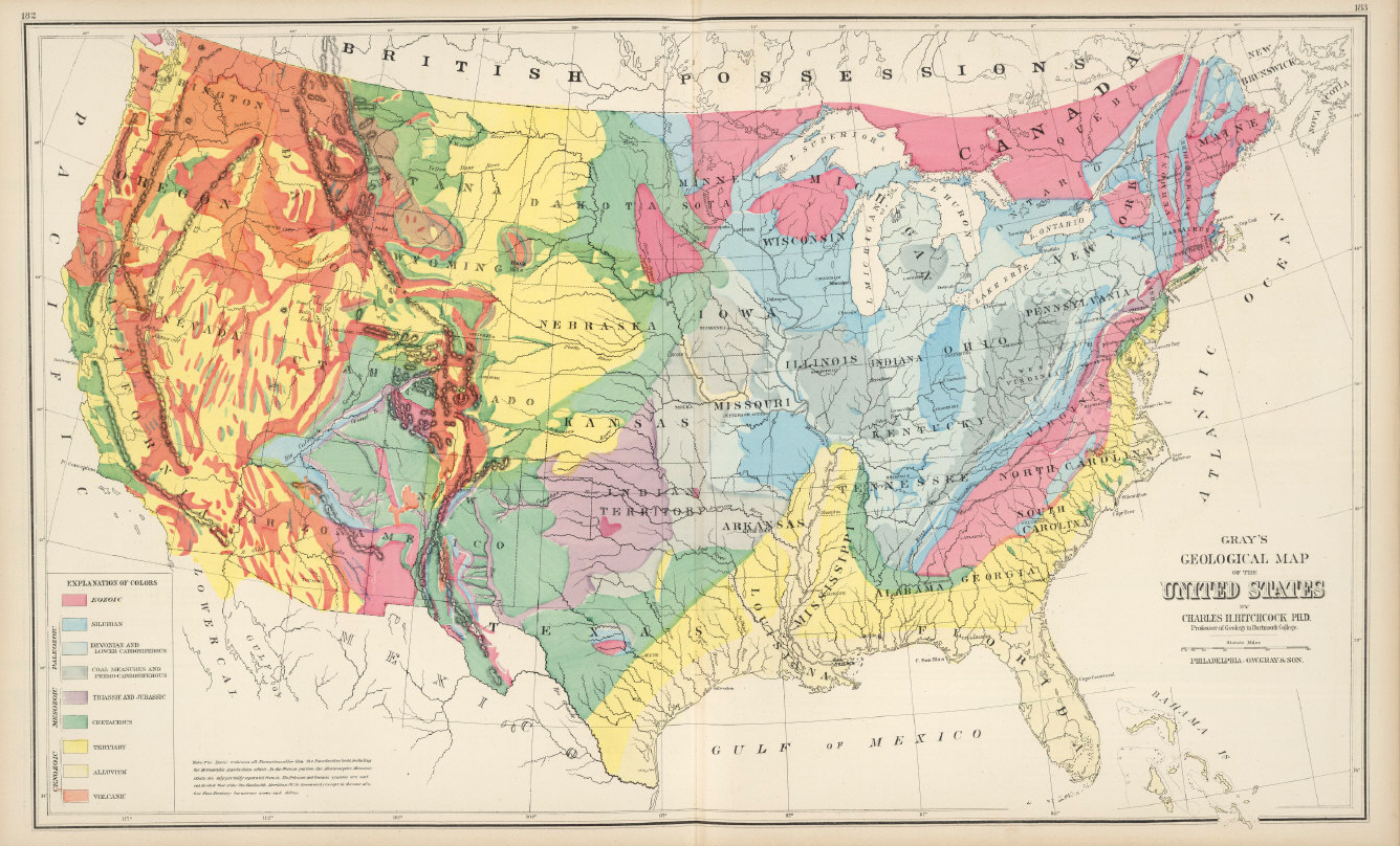 Antique Geological Maps 5856